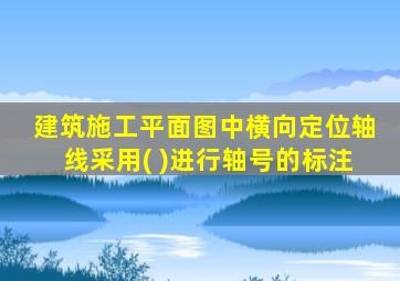 建筑施工平面图中横向定位轴线采用( )进行轴号的标注